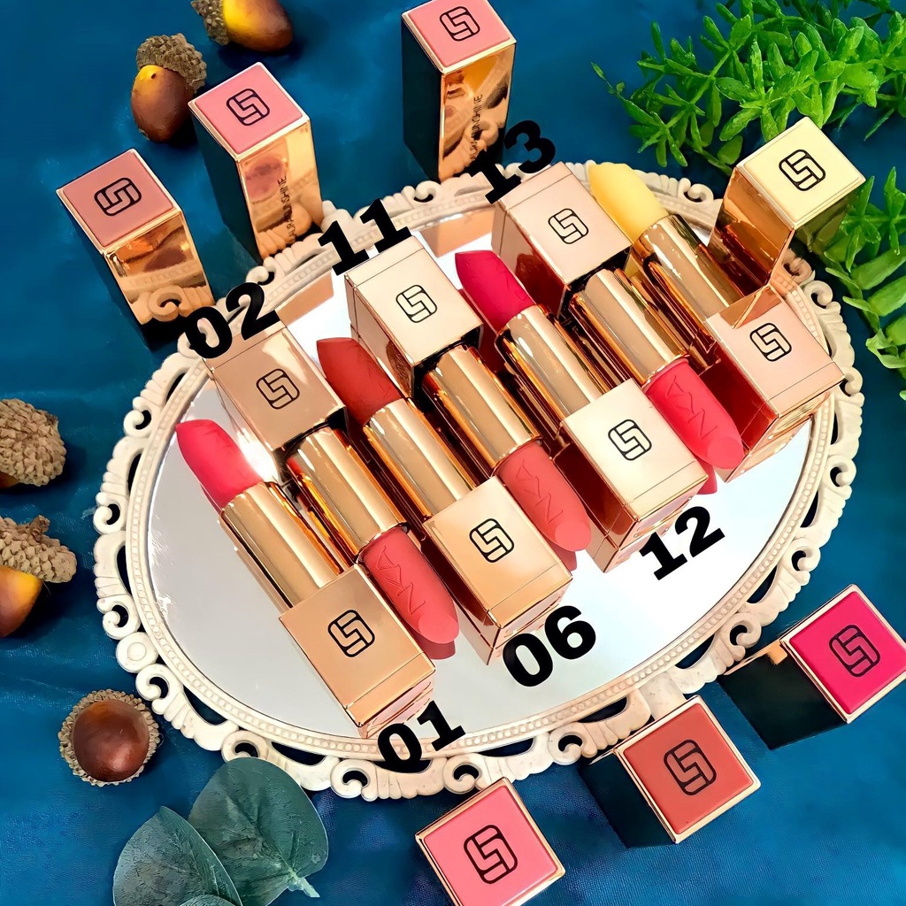 Son Nhật Kim Anh Vỏ Vàng Tráng Gương Sang trọng (mới) - Golden Velvet Lipstick Laura Sunshine