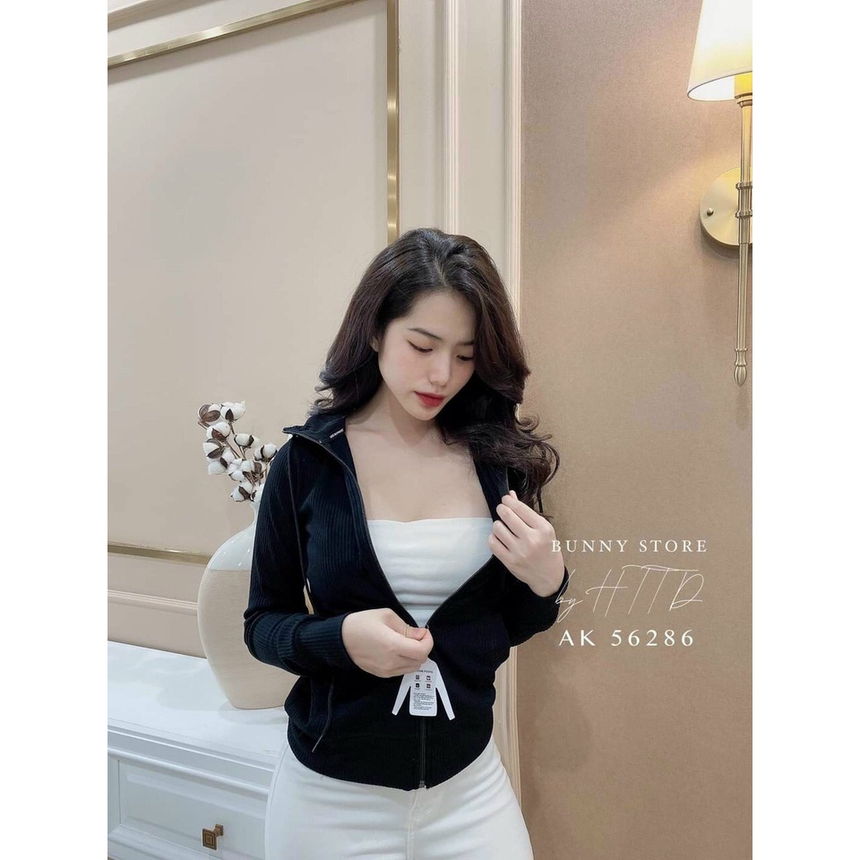 [43-63kg]  Áo Khoác Chống Nắng Nữ H190GN. Áo Khoác Thun Gân Sọc Nhỏ Nhiều Màu HOT 6 Túi [Hàng Loại 1]
