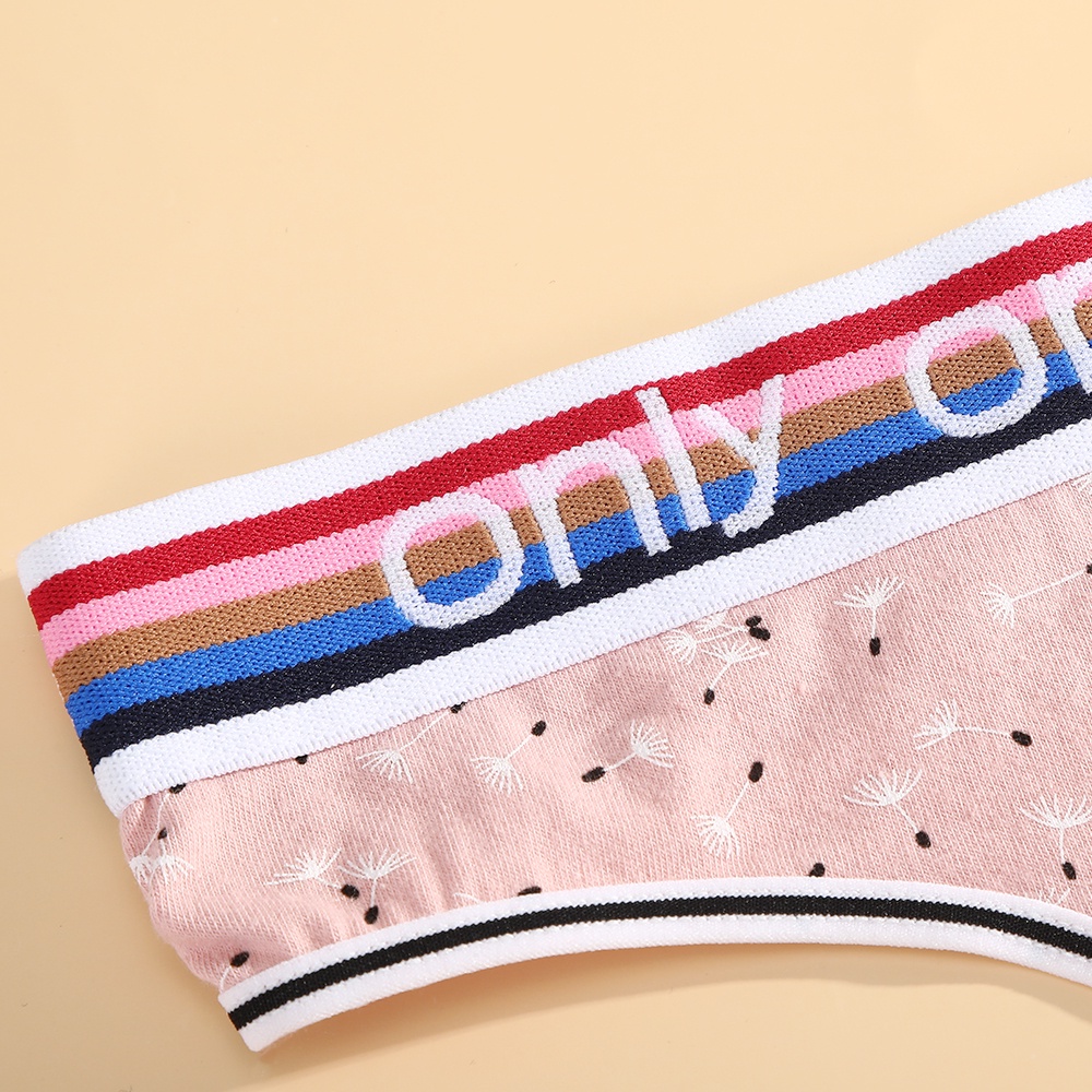 Quần lót Aijolen bằng cotton lưng thấp in chữ gợi cảm cho nữ