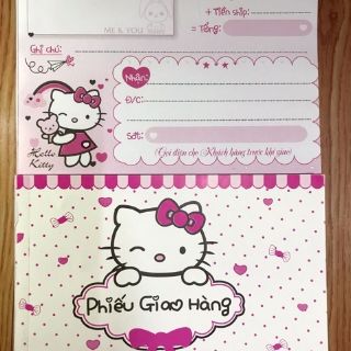 Phiếu ship hàng hellokitty dành cho shop bán olnine ( gồm 100 trang) A6