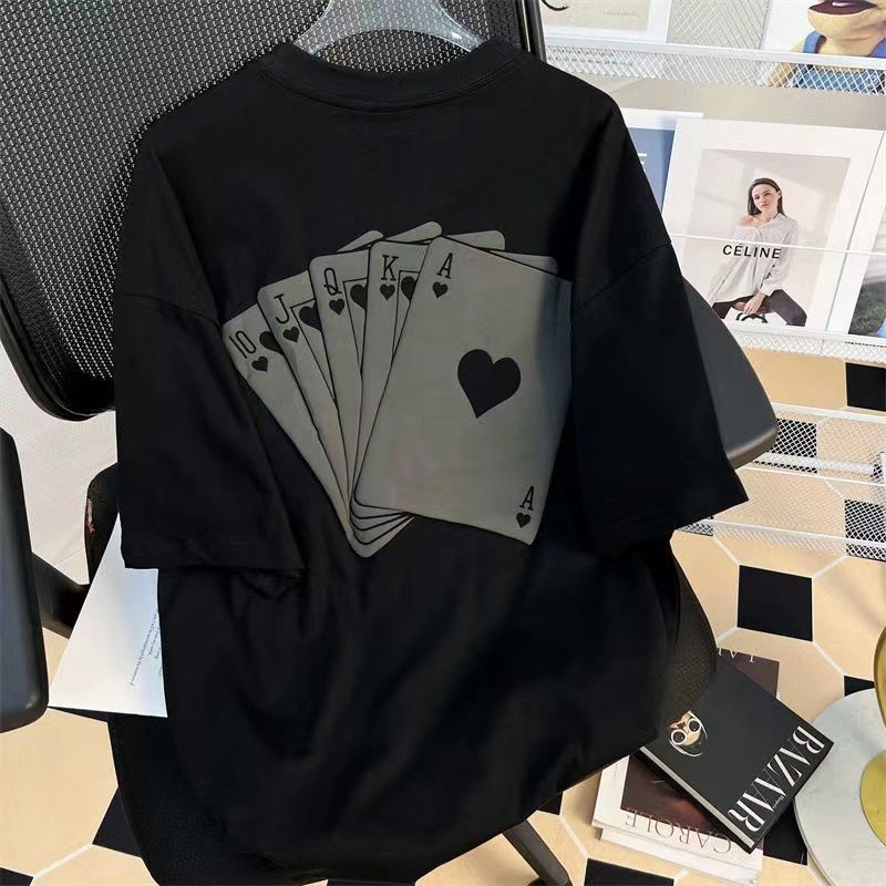 Áo Thun Tay Ngắn 100% Cotton In Hình Đầu Lâu Cá Tính