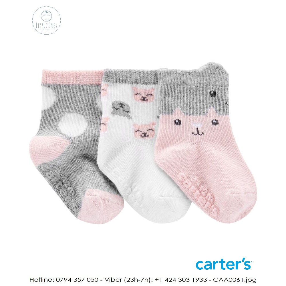 SET 3 ĐÔI VỚ BÉ GÁI Carter's - Kitty