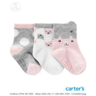 Set 3 đôi vớ bé gái carter's - kitty