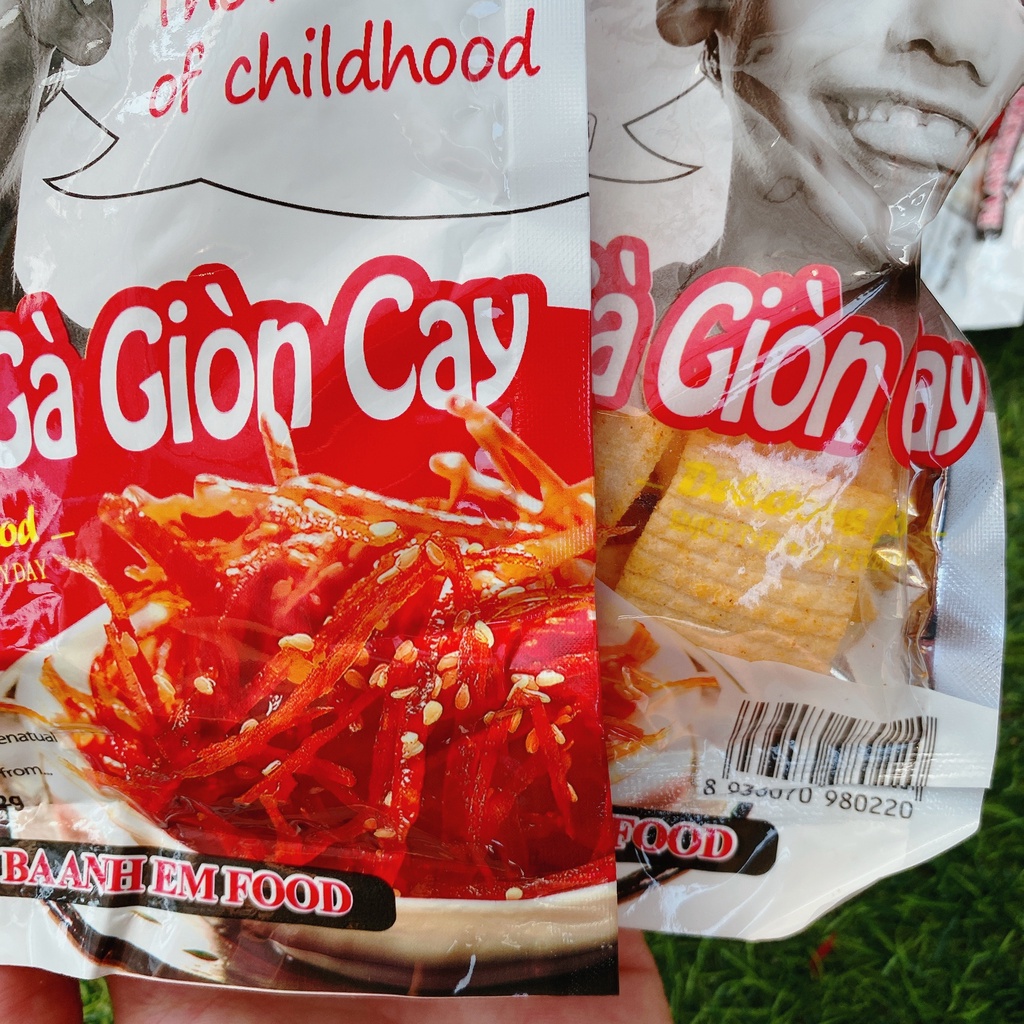 Gói snack miếng gà giòn cay