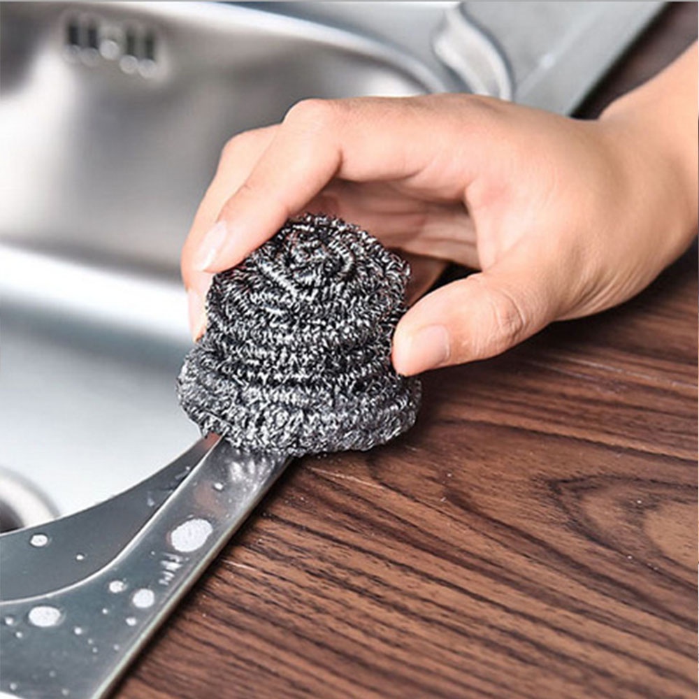 Bộ 4 Miếng Rửa Chén Bằng Thép Không Gỉ Đường Kính 5cm