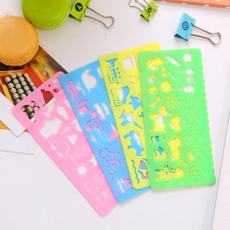 Bộ 4 thước kẻ nhiều họa tiết dễ thương