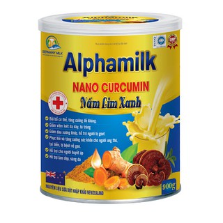 Thực phẩm dinh dưỡng sữa bột Alphamilk NANO CURCUMIN Nấm Lim Xanh