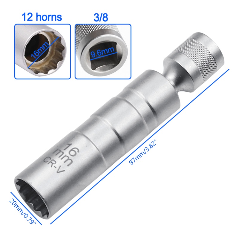 Bu Gi Đánh Lửa 14 16mm 3 8 Ổ Cắm 12 Góc Chất Lượng Cao