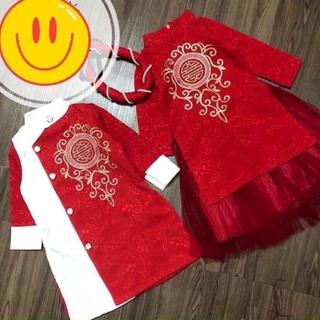 Áo dài cặp cho bé cao cấp 10-20kg