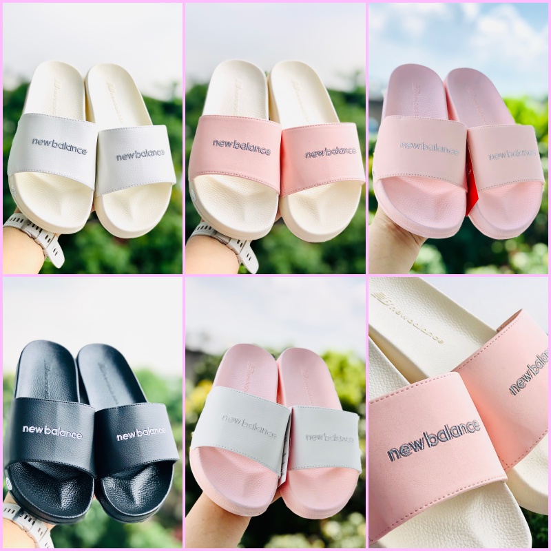 Dép unisex 𝐍𝐄𝐖 𝐁𝐀𝐋𝐄𝐍𝐂𝐄 ❤️FREESHIP + Hộp❤️dép mlb quai ngang thể thao nam nữ thêu nỗi new balence