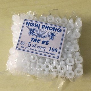 100 Tắc kê nhựa Số 5 (dài 4.5cm) - Dùng cho vít 5x40mm, 5x50mm