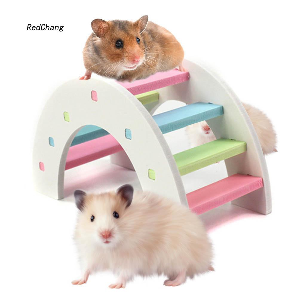 Cầu thang đồ chơi bằng gỗ dành cho chuột hamster / sóc và vật nuôi có kích cỡ nhỏ