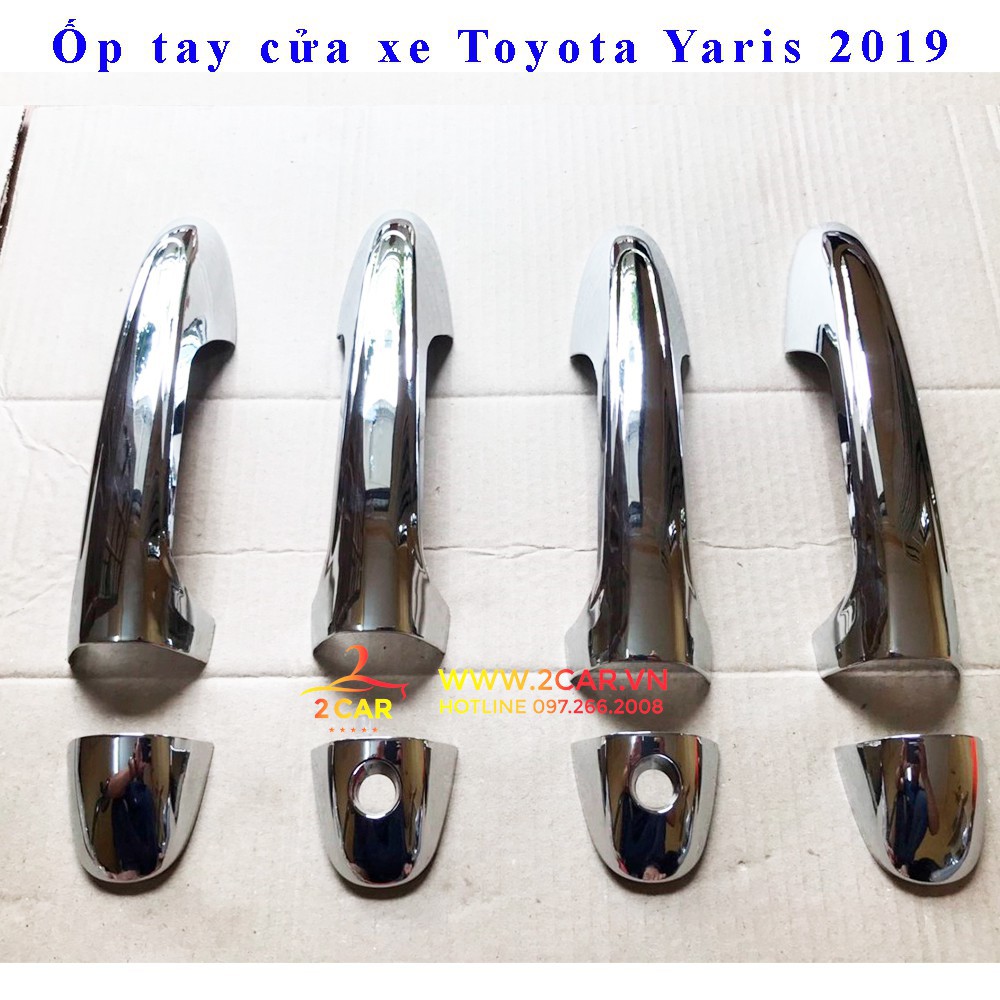 Ốp tay, hõm cửa xe Toyota Yaris 2019-2020 mạ crom