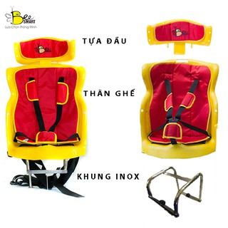 CÓ QUÀ TẶNG CHẤT!!! Ghế ngồi xe máy cho bé (xe số) X2 - CÓ ÁO MƯA HÌNH HỘP ĐI KÈM - chính hãng thương hiệu Beesmart