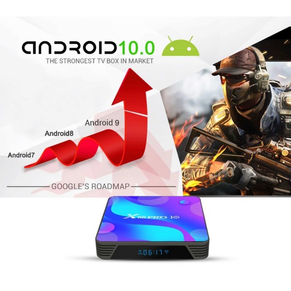 Android TV BOX X88 Pro 10 Ram4G + 32Gb RK3318 CPU Quad Core android 10.0