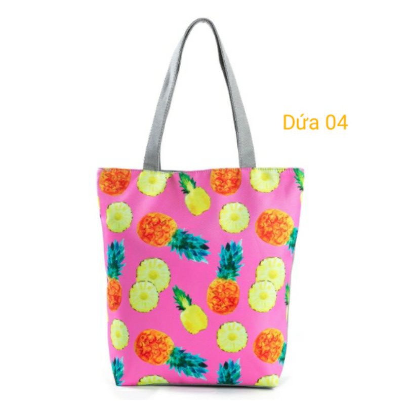 Túi tote vải bố vải canvas chủ đề hoa quả