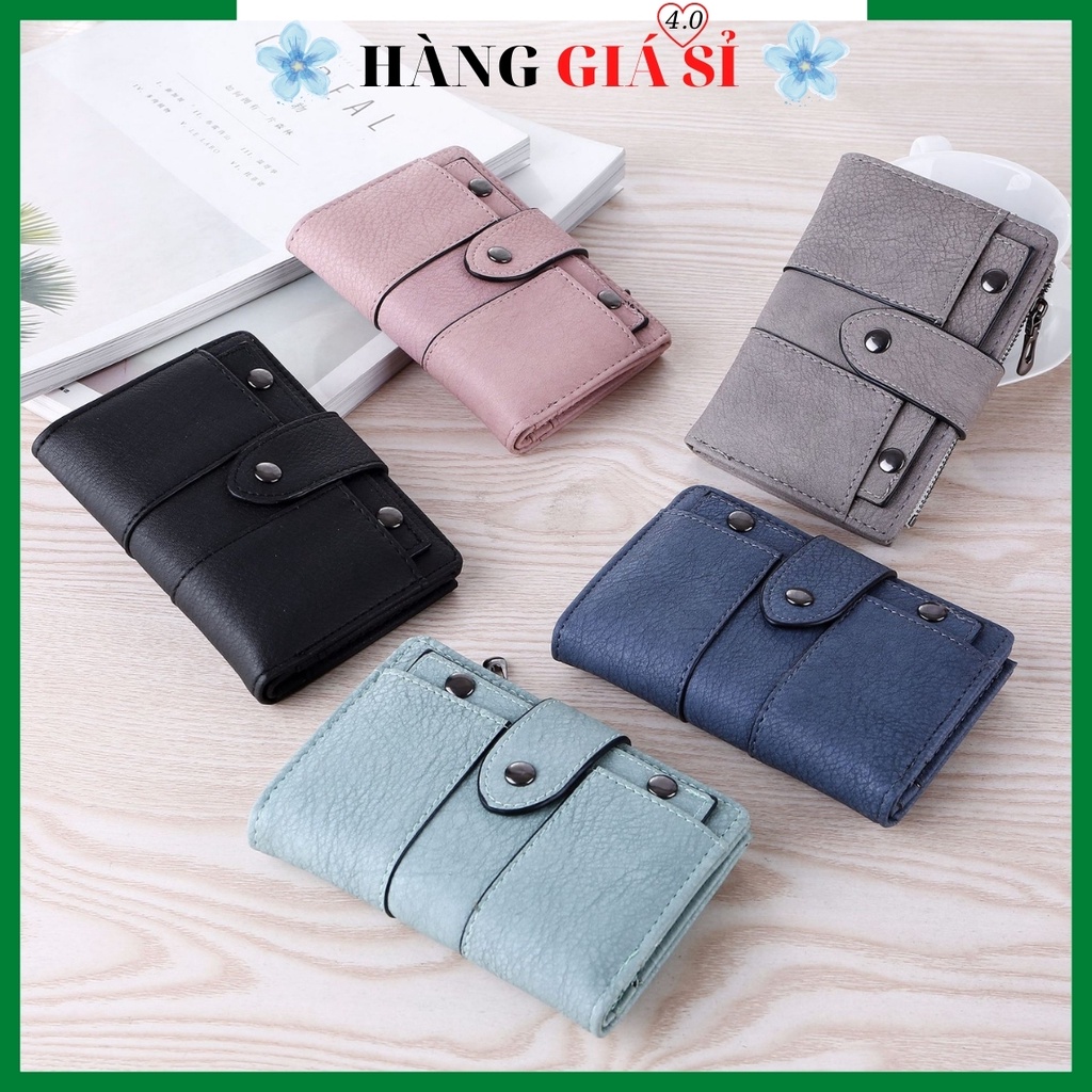 Ví nữ cầm tay, bóp da ngắn túi đựng tiền nhiều ngăn mini cao cấp đẹp, cute dễ thương nhỏ gọn bỏ túi thời trang giá rẽ