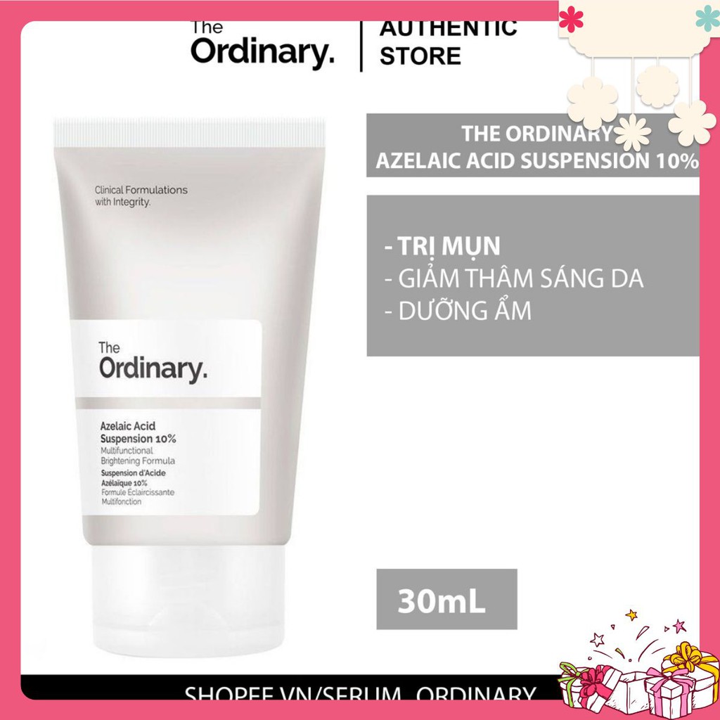 Kem dưỡng giảm thâm mụn The Ordinary - Azelaic Acid Suspension 10% chính hãng