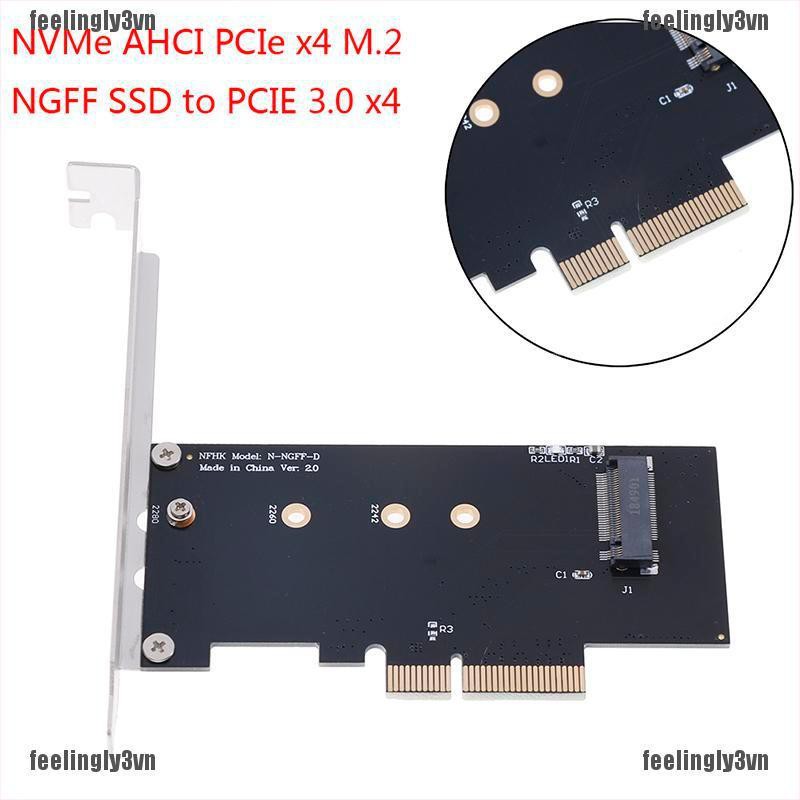 ❤Ada❤ Card Chuyển Đổi NVMe AHCI PCIE x4 M.2 NGFF SSD Sang PCIE 3.0 x4 Thẻ