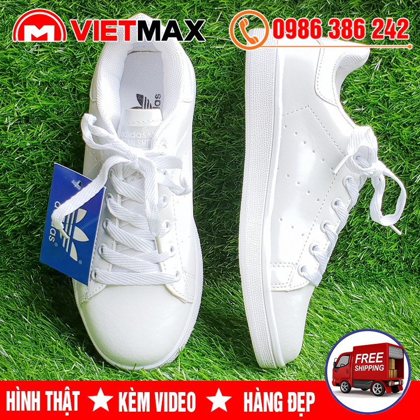 💎 [GIẢM GIÁ] Giày Thể Thao Stan Smith Gót Trắng Giá Rẻ