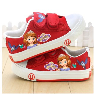 giầy bata quai dán hình elsa cho bé gái