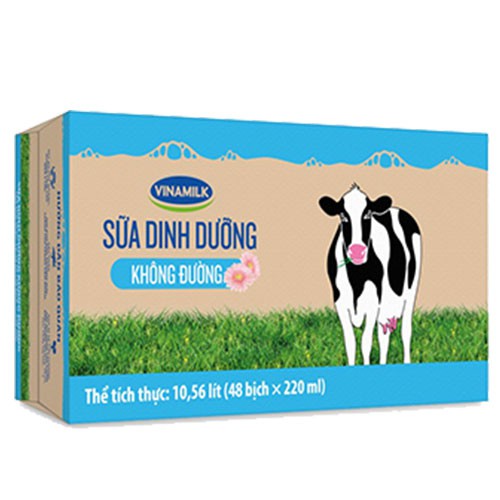 Thùng 48 Túi Sữa Vinamilk 220ml Có Đường / Ít Đường / Không Đường / Dâu / Socola (Giao Hàng: Grab / Now)