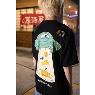 Áo Thun Cheese Hundred UFO Màu Đen
