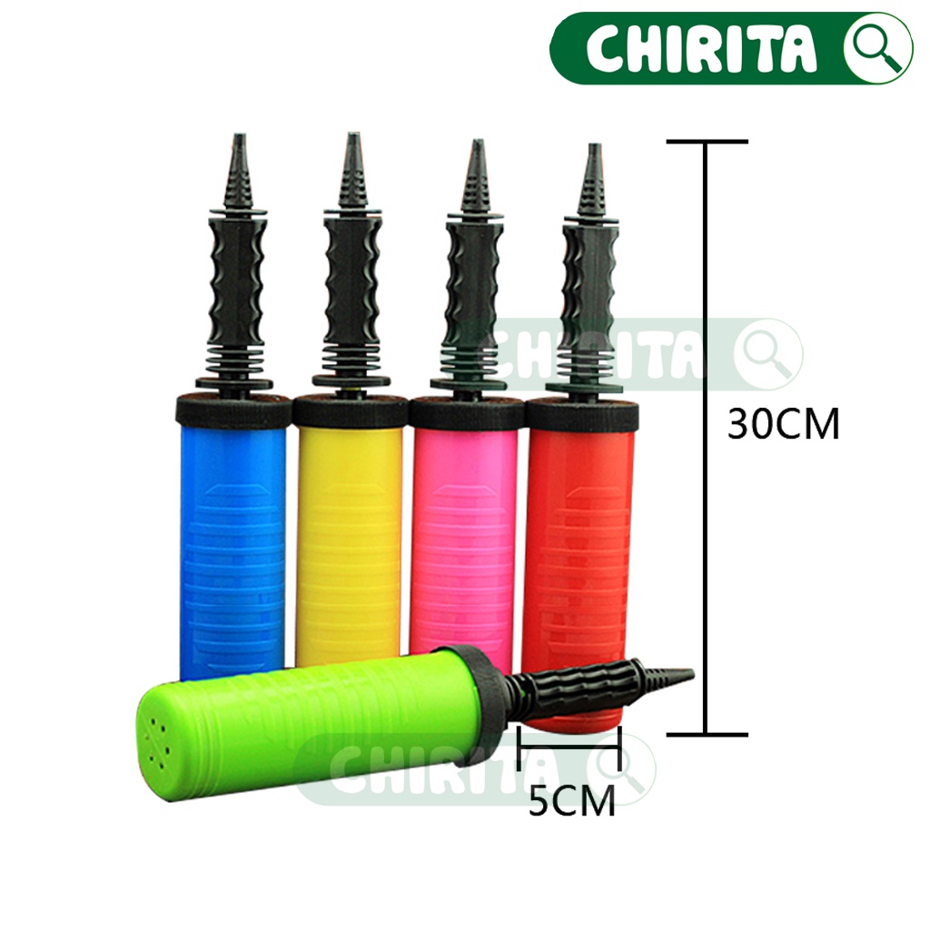 Bơm Bong Bóng Bằng Tay LOẠI LỚN Nhiều Màu - Dụng Cụ Bơm Bóng Cầm Tay CHIRITA