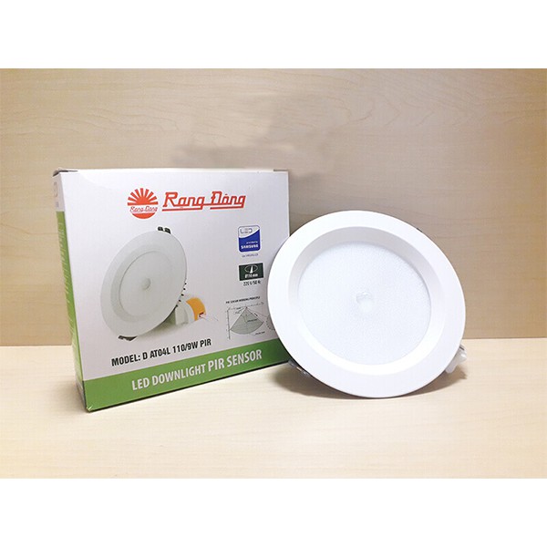 Đèn Led âm trần, đèn dowlight Rạng Đông D AT04L 110/9W ánh sáng vàng, trắng bảo hành 2 năm