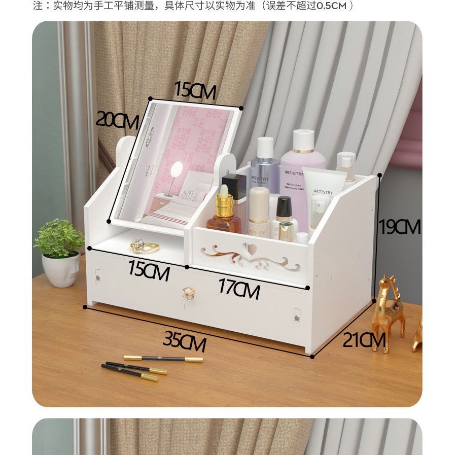 ❣️Kệ Mỹ Phẩm❣️ Mini, Kệ Để Đồ Trang Điểm Có Kèm Gương