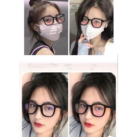 Kính mắt hồng gọng hai chấm