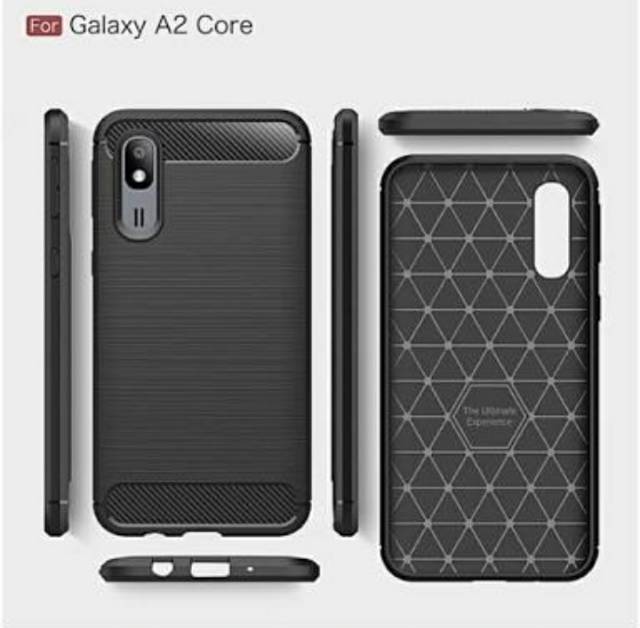 Ốp Lưng Silicon Sợi Carbon Cho Samsung Galaxy A2 Core / Case Ipaky / Silicon