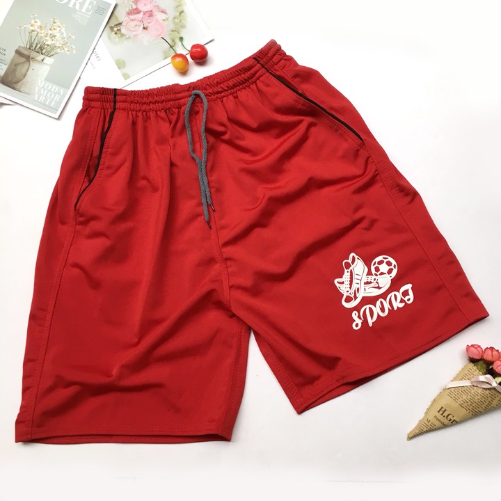Quần đùi short lửng ngắn nam từ 60kg-70kg chơi thể thao mặc nhà thun bóng - QDN07