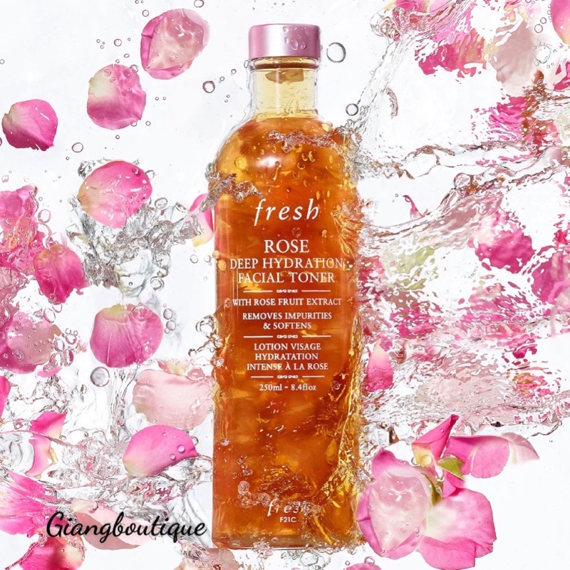 Toner nước hoa hồng Fresh Rose Deep Hydradtion Facial