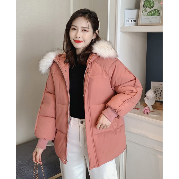 Áo Phao Nữ Dáng Ngắn Mũ lông QC loại 1- Hồng Phúc Tổng kho hàng Quảng Châu | BigBuy360 - bigbuy360.vn