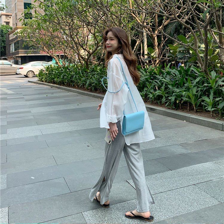 Áo Sơ Mi Tay Dài Mỏng Chống Nắng Thời Trang Mùa Hè Dễ Phối Đồ Cho Nữ