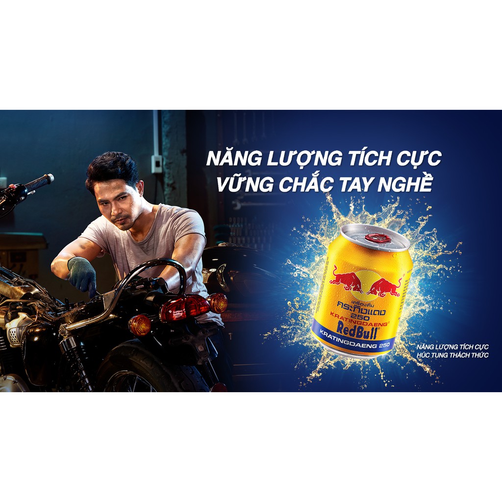 LỐC 6 LON TĂNG LỰC REDBULL BÒ HÚC VIỆT 250ML