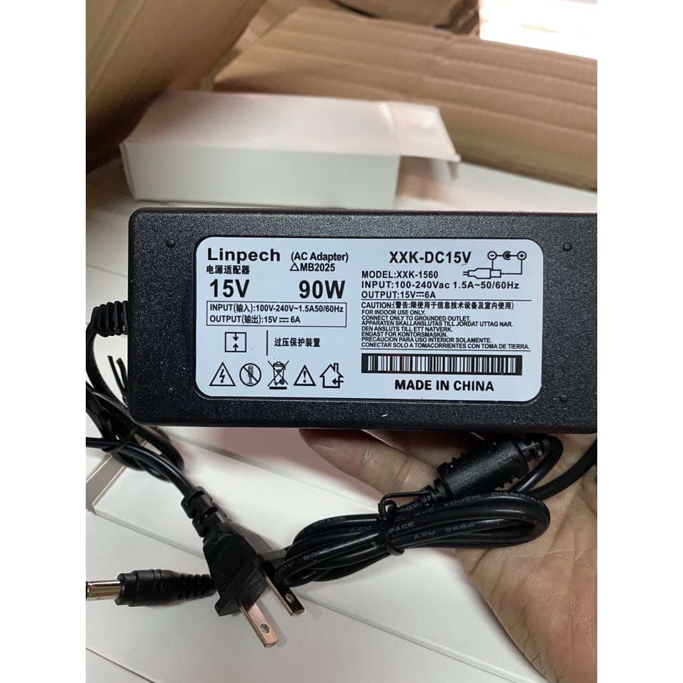Nguồn loa kéo 15v 2a  - chân cắm to 5.5mm