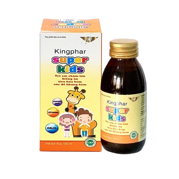Siro Tăng Sức Đề Kháng Cho Trẻ SUPER KIDS Kingphar - Giúp Trẻ Ăn Ngon, Ngủ Tốt, Tăng Cường Đề Kháng 125ml