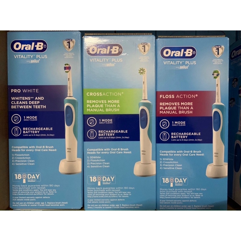 Bàn chải điện oral b mẫu mới vitality plus chính hãng úc