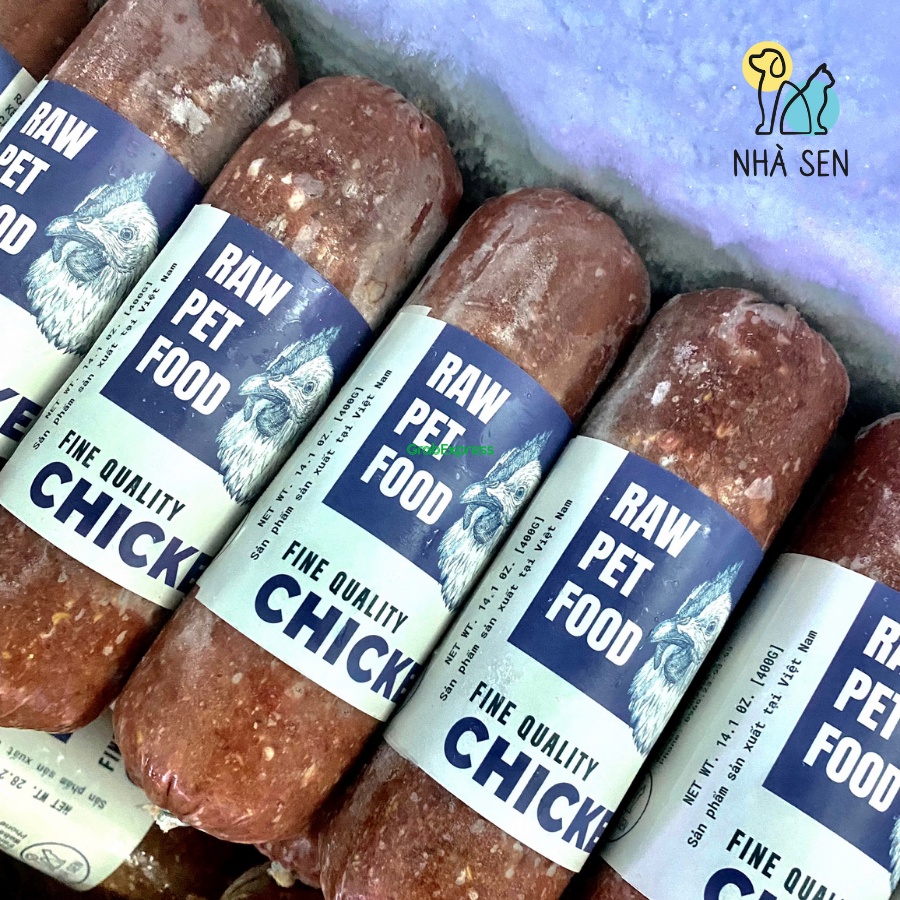 [TRỢ PHÍ HỎA TỐC] Thức Ăn Chó Mèo - Ức Gà Xay Rau Củ - Raw Pet Food [400G]