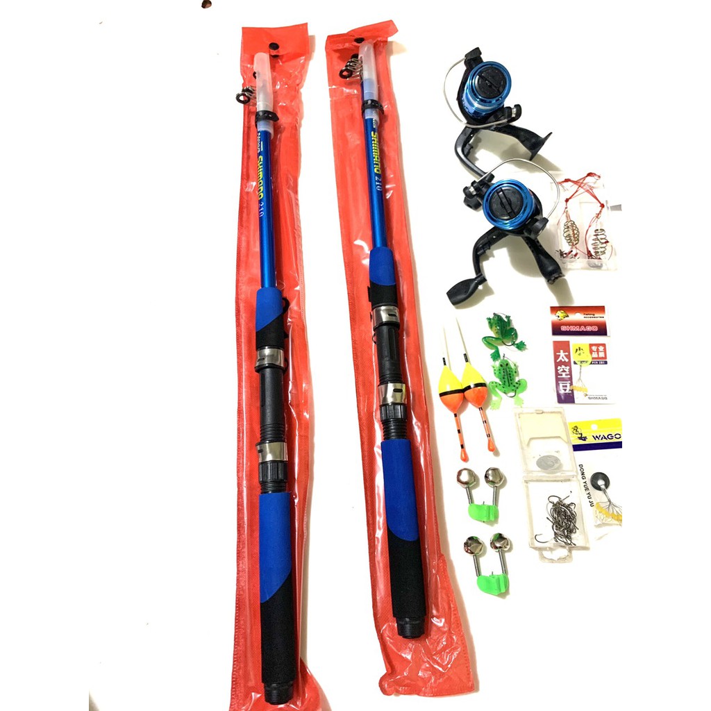COMBO CẦN CÂU CÁ 2 CẦN 2 MÁY VÀ ĐỦ PHỤ KIỆN ( MUA 3 BỘ TẶNG NGAY TÚI ĐỰNG COMBO DÀI 1M ) COMBO CẦN CÂU 2 CẦN 2 MÁY hàng