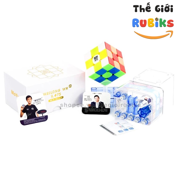 MoYu Weilong WRM 2019 Rubik 3x3 Có Sẵn Nam Châm. WR M 2019 3x3x3 Magnetic Stickerless.