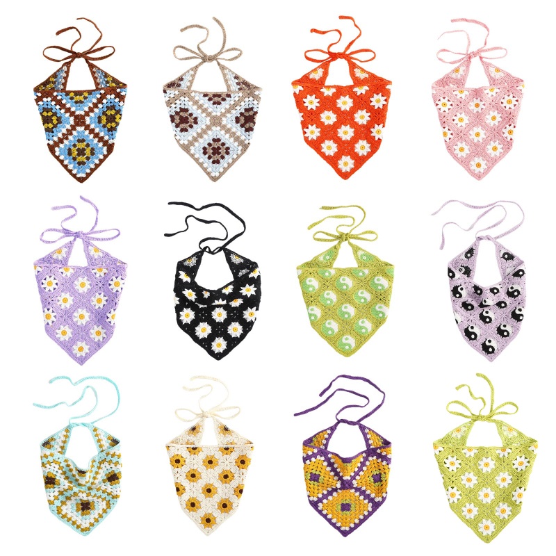 Khăn Trùm Đầu Hình Tam Giác Đan Len Xinh Xắn Cho Nữ