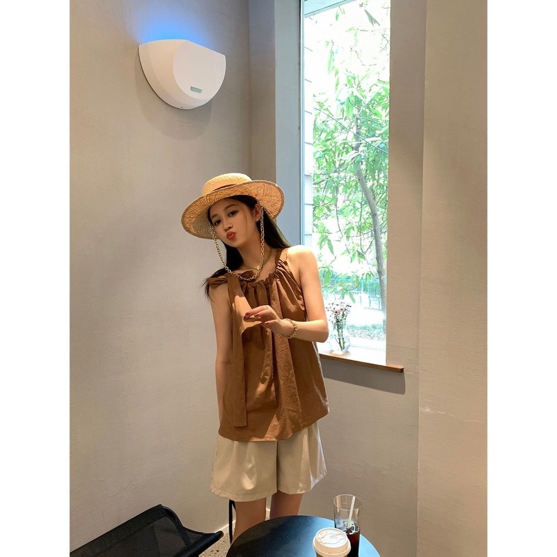 Áo Thun Cotton Lanh Cao Cấp Hở Vai Thời Trang Mùa Hè 2022 Mới Cho Bé Gái