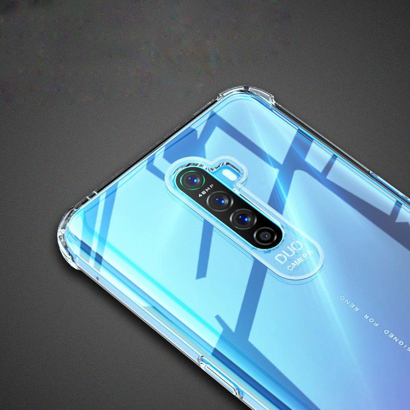 ỐP LƯNG RENO ACE / REALME X2 PRO DÙNG CHUNG DẺO TPU TRONG SUỐT LỒI 4 GÓC