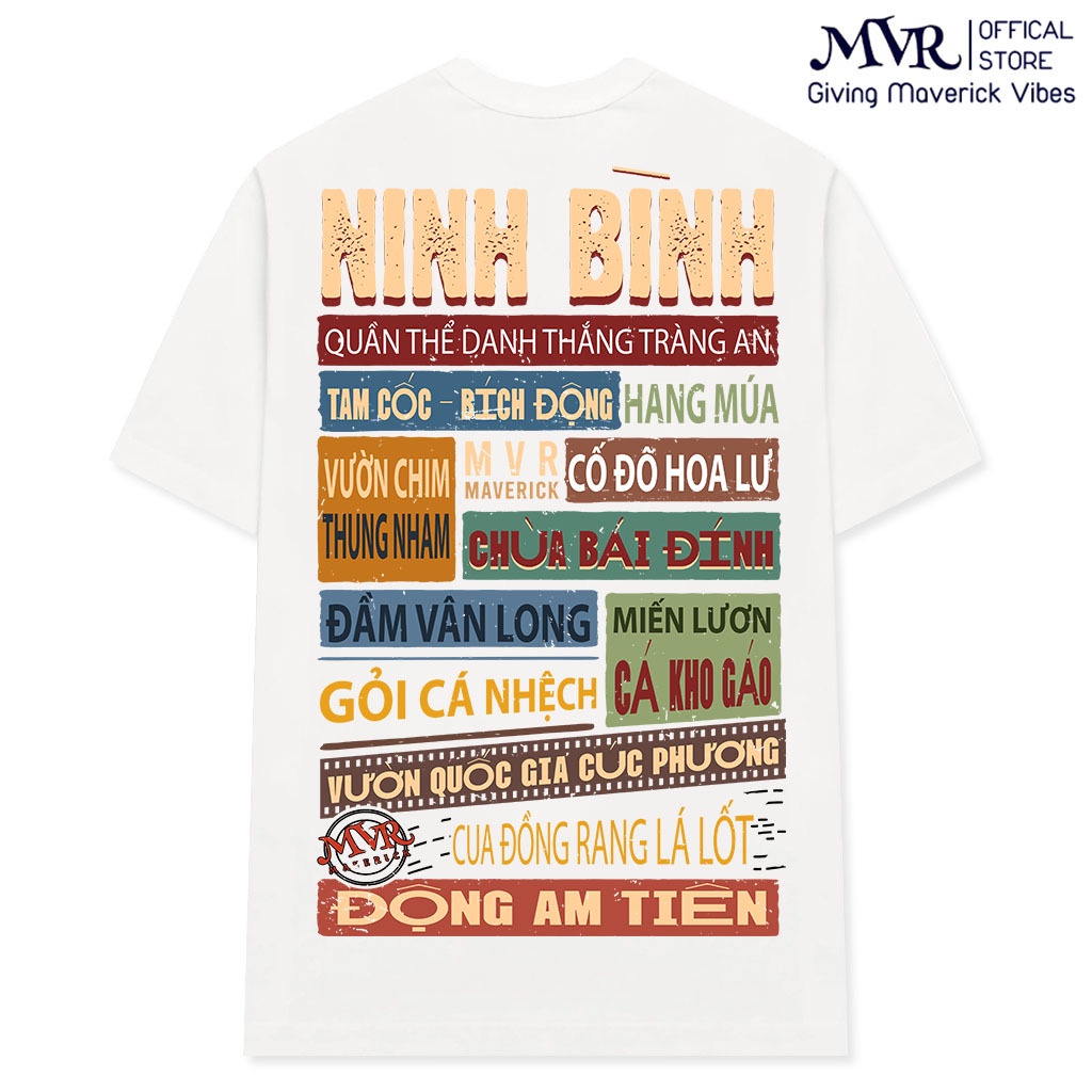 Áo thun Ninh Bình 64 tỉnh thành Unisex phông du lịch ẩm thực Ninh Binh ao cặp gia đình fact under localbrand MVR BB4138