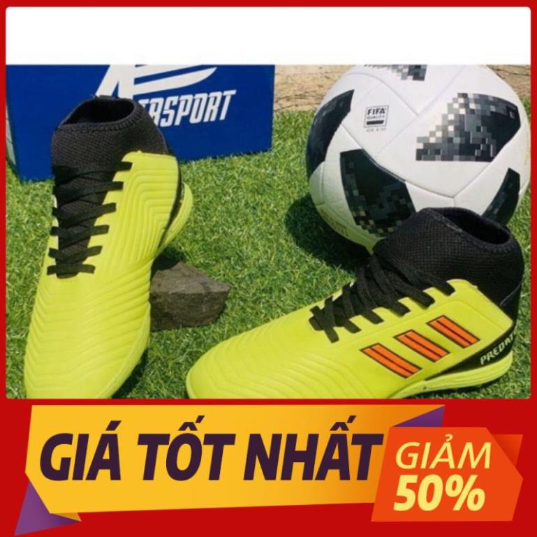 Giày đá bóng sân cỏ nhân tạo cao cổ Predator 2020 -Khâu kín đế 100% - Tặng Tất -Giày đá banh cao cổ !