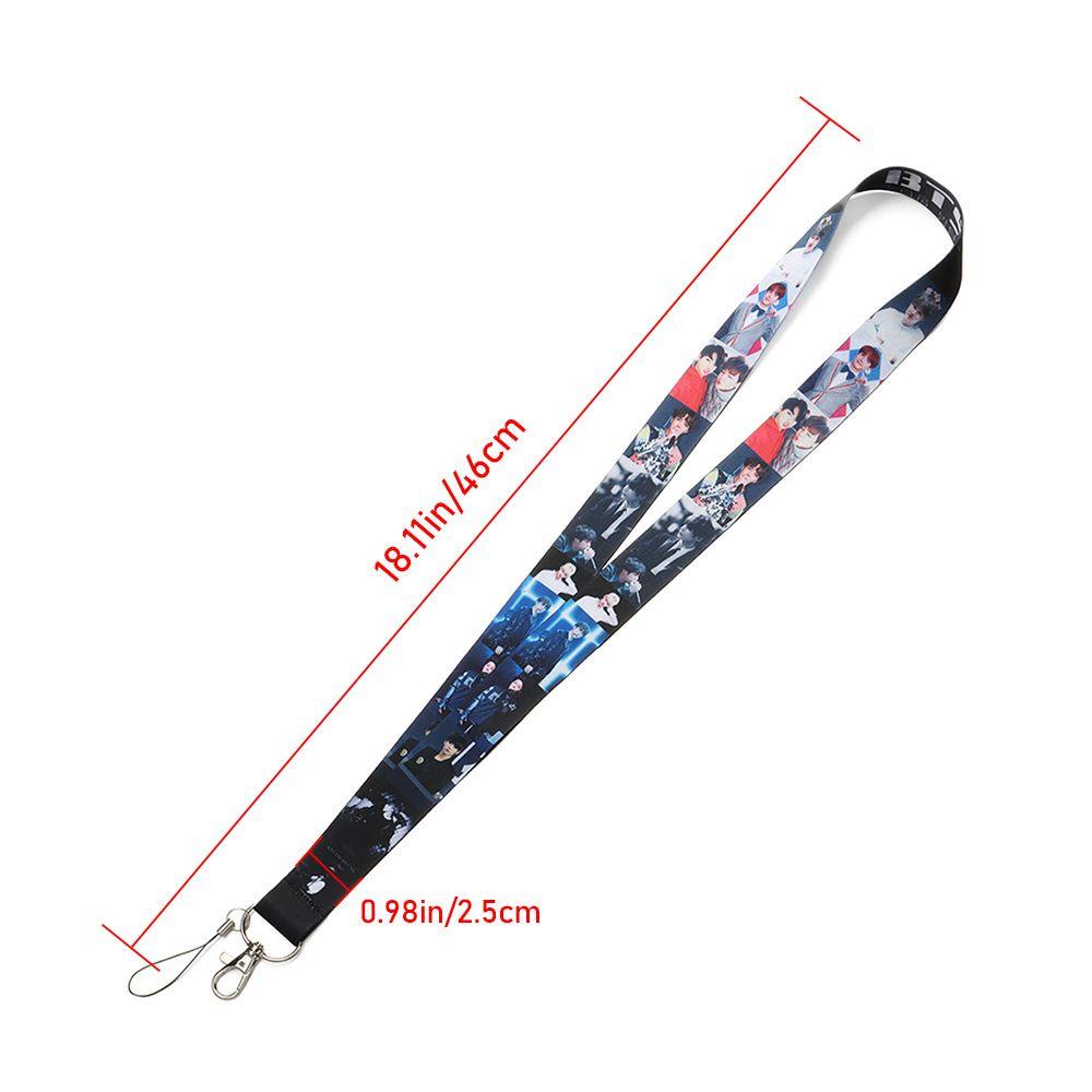 MAYSHOW New KPOP Neck Strap Fashion Bangtan Boys BTS Lanyard Keychain DIY Gift SUGA V JIMIN JIN TATA COOKY Cartoon MANG RJ Long