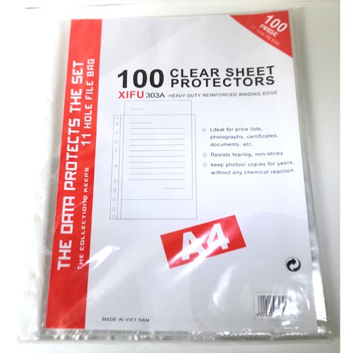 Sơ mi đục lỗ XiFu 303A/ túi đựng hoá đơn, hồ sơ